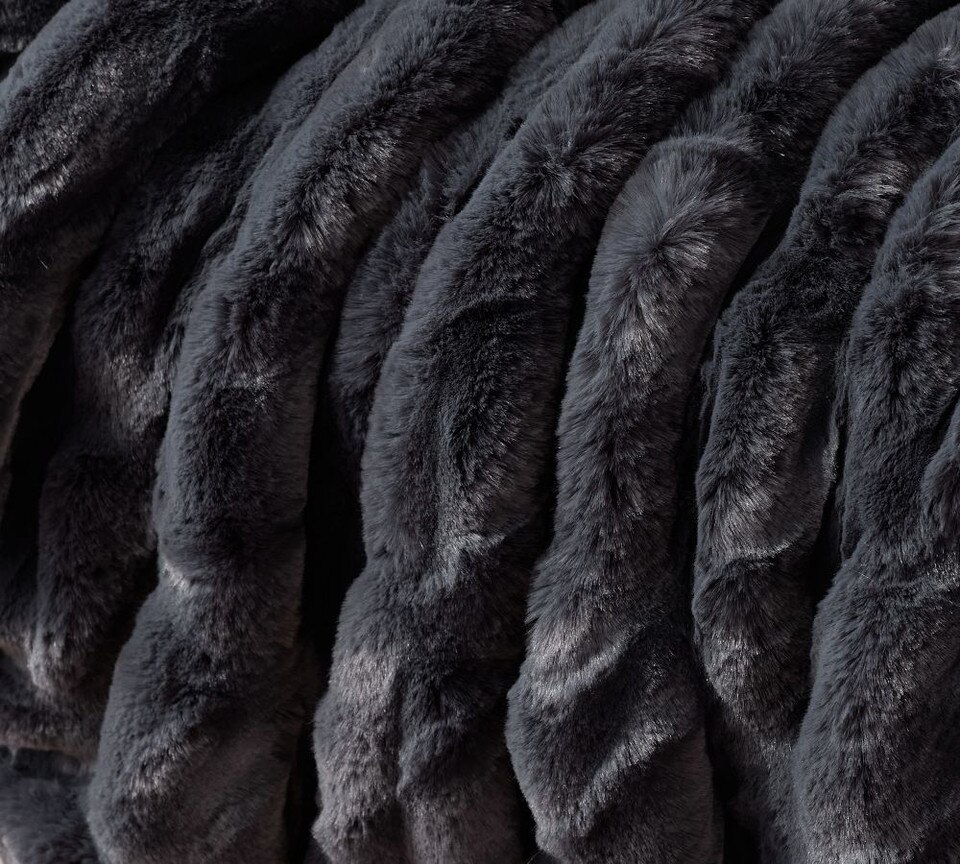 Faux Fur Ruched Throws Pottery Barn Australia